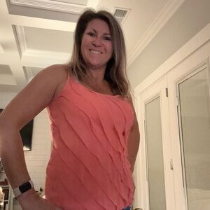 New York & Company Peach Tank Top